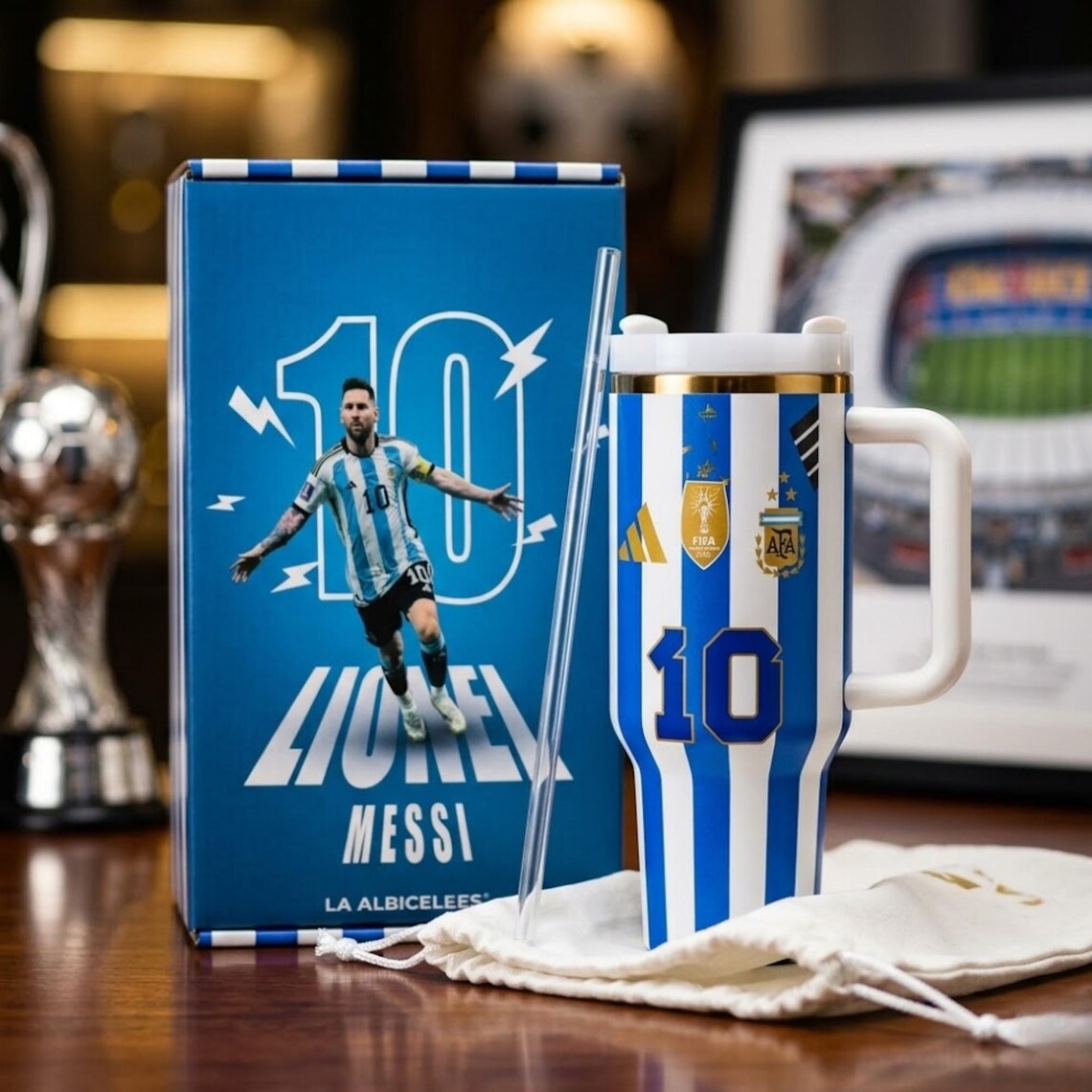 Messi 10 40oz Tumbler Gift Set